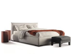 SCOTT - Fabric double bed with removable cover - Bed frame by Meridiani