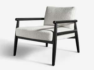 TERESA - Upholstered fabric armchair with removable cover with armrests - Armchair by Meridiani