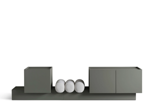VETRA - Modular wooden sideboard - Cabinet by Meridiani