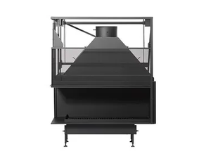 UNIVERSAL MF 1300-50 W 2S L/R - Corner wood-burning fireplace - Other by Metalfire