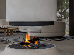 URBAN CUSTOM-MADE - Gas central curved fireplace - Other by Metalfire