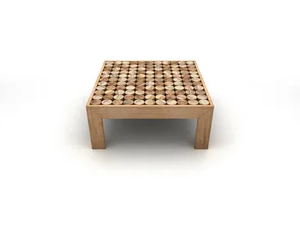 SOFIA - Low square solid wood coffee table - Coffee table by MG12