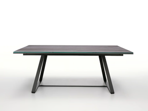 ALFRED - Extending rectangular glass dining table - Table by Midj