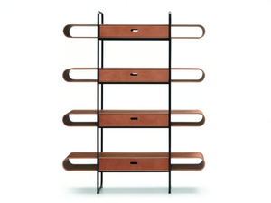 APELLE - Open wooden bookcase with drawers - Cabinet by Midj