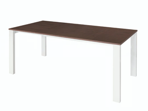 BADÙ - Extending rectangular steel and wood table - Table by Midj