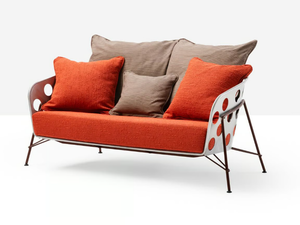 BOLLE - 2 seater painted metal garden sofa - Sofa by Midj