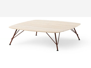 BOLLE - Square marble garden side table - Side table by Midj