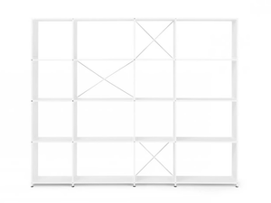 CIVITAS - Sectional MDF and extruded aluminum bookcase - Cabinet by Midj