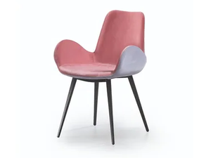 DALIA PB Q - Upholstered fabric chair with armrests - Chair by Midj