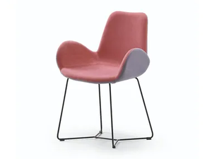DALIA PB T - Upholstered fabric chair with armrests - Chair by Midj