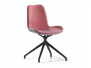 DALIA S X - Swivel upholstered trestle-based fabric chair - Chair by Midj