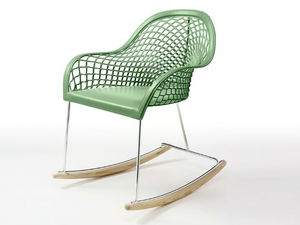 GUAPA DN - Rocking tanned leather chair - Chair by Midj