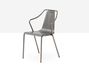 OLA P M - Stackable chair with armrests - Chair by Midj