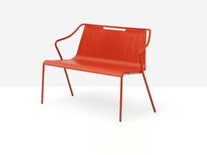 Ola - Steel garden bench with armrests - Bench by Midj