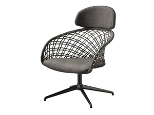 P47 APA GX TS-CU - Swivel with 4-spoke base easy chair with armrests - Armchair by Midj