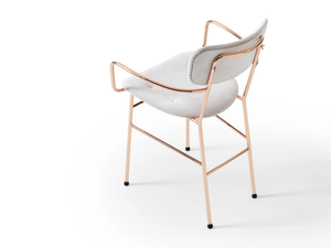 PIUMA P M TS - Fabric chair with armrests and metal frame - Chair by Midj