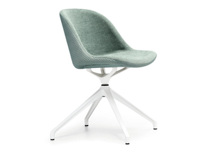 SONNY S-X - Upholstered trestle-based fabric chair - Chair by Midj