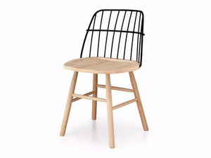 STRIKE S - Steel and wood chair - Chair by Midj