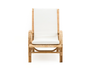 GRACE - Woven wicker armchair with armrests - Armchair by Mila Maurizi