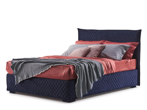 BAHAMAS - Fabric storage bed with removable cover - Bed frame by Milano Bedding