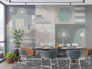 CITY - Geometric landscape wallpaper - Wallpaper by MILLE997