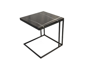 ERMES - SAHARA NOIR MARBLE - Square marble side table - Coffee table by MILLE997