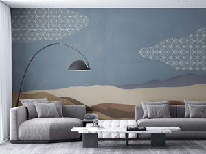 PAESAGGIO - Geometric landscape wallpaper - Wallpaper by MILLE997