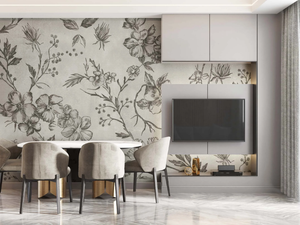 SHEBBYS - Panoramic wallpaper with floral pattern - Wallpaper by MILLE997
