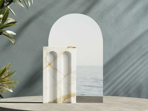 SINFONIA 1B - Ornament in marble and mirrored glass - Styling by MILLE997