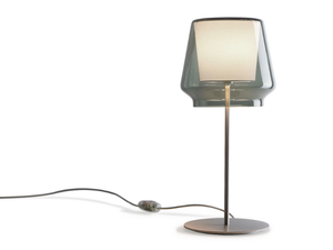 ALEVE - Glass and aluminium table lamp - Table lamp by Millelumen
