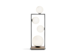 BUBLE - LED glass and steel table lamp with dimmer - Table lamp by Miloox
