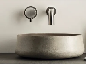 DIMENSIONE74 5152-6234 - 2 hole wall-mounted stainless steel washbasin mixer with aerator - Tap by MINA