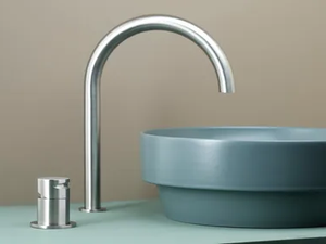 GIOTTO G2610+7090 - 2 hole countertop single handle stainless steel washbasin mixer - Tap by MINA