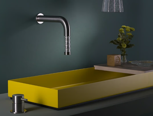 REVITRUM 12551-6190 - 2 hole single handle Glass and Stainless Steel washbasin mixer - Tap by MINA