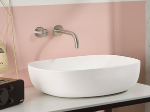 SYNTH 4118 - 2 hole wall-mounted stainless steel washbasin mixer - Tap by MINA