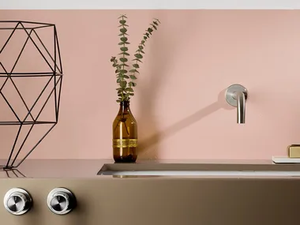SYNTH 4618 - 3 hole wall-mounted stainless steel washbasin tap - Tap by MINA