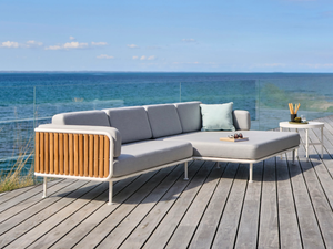 MINDO 100 - Modular Sunbrella® garden sofa with chaise longue - Sofa by Mindo