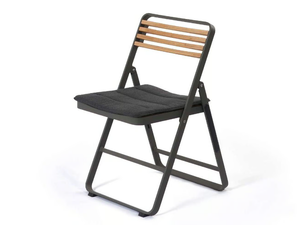 MINDO 121 - Open back folding aluminium and bamboo garden chair - Chair by Mindo