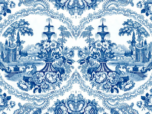 DELFT BAROQUE - Non-woven paper wallpaper with floral pattern - Wallpaper by Mineheart
