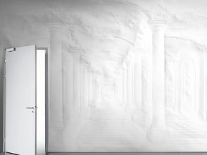 PAPER PALACE FOLDED COLUMNS - Trompe l'oeil vinyl wallpaper - Wallpaper by Mineheart