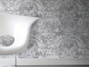 URBAN CONCRETE DAMASK - Damask non-woven paper wallpaper - Wallpaper by Mineheart