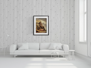 WOODGRAIN OUTLINE - Non-woven paper wallpaper - Wallpaper by Mineheart