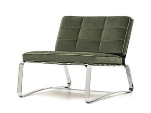 DELAUNAY QUILT - Sled base tufted fabric armchair - Armchair by Minotti