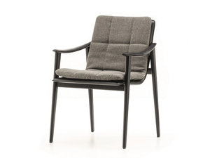 FYNN SADDLE HIDE - Tanned leather chair with armrests - Chair by Minotti