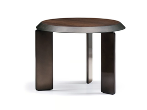 KEEL - Round eucalyptus coffee table - Coffee table by Minotti