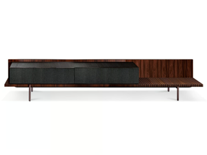 SUPERQUADRA - Sideboard in rosewood and ash - Cabinet by Minotti