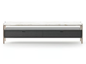 EROS LOW SIDEBOARD - Wooden sideboard with marble top - Cabinet by MisuraEmme