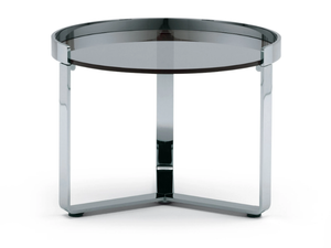 RING - Round glass and steel coffee table - Coffee table by MisuraEmme