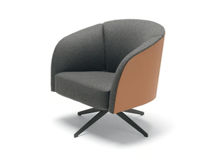 VIOLETTA - Swivel fabric armchair with armrests - Armchair by MisuraEmme