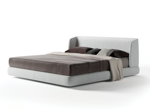VIRGIN - Fabric double bed with upholstered headboard - Bed frame by MisuraEmme